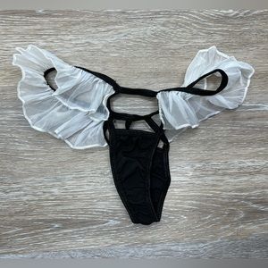 Brand New Black and White Thong